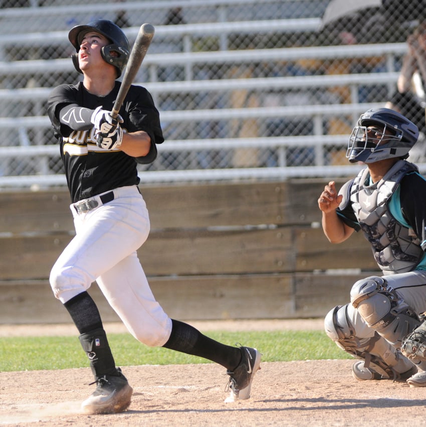 <who>Photo Credit: Lorne White/KelownaNow </who>Cole Van Every hit a two-run double in the A's 6-3 win on Saturday at Elks.