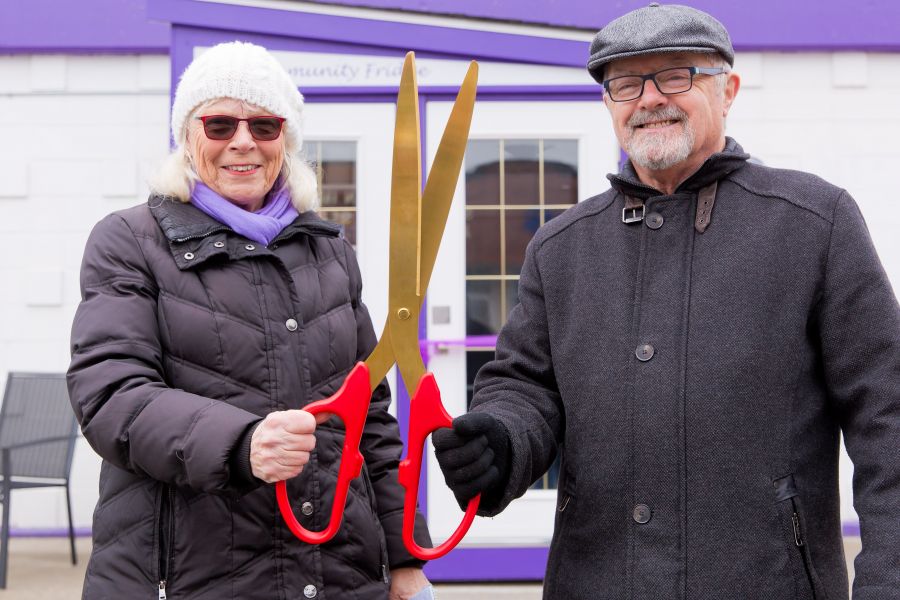 <who>Photo Credit: NowMedia/Gord Goble</who> Purple Pantry creators Allison Howard and Dave Corbeil on March 19, 2022