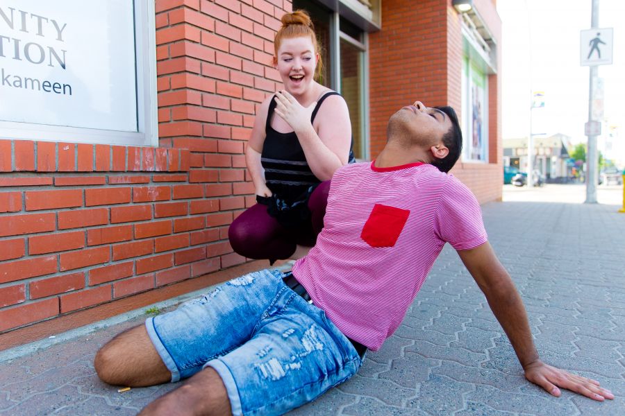 Husain Sattar in death drop pose on Main Street