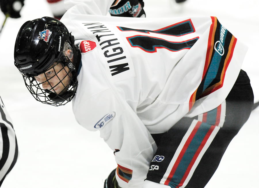 Dylan Wightman leads the B.C. Hockey Major Midget League with 16 points on eight goals and eight assists.