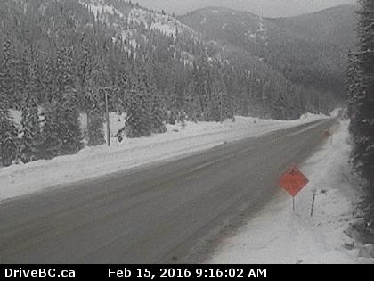 Conditions along the Highway Monday morning.