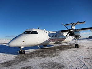 <who> Photo Credit: Central Mountain Air </who> The Dash 8 to replace the Beech 1900D.