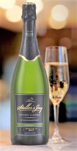 </who>Steller's Jay Mountain Jay Brut ($21) from Summerland has been a perennial bestseller since it was launched in 1989 at the first Champagne-style sparking wine made in BC.