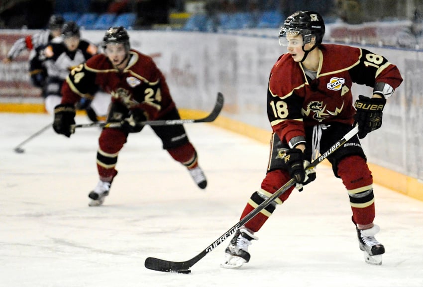 <who>Photo Credit: NowMedia</who>Kylar Hope turned his BCHL career with the West Kelowna Warriors into a commitment at the University of Alaska-Fairbanks.