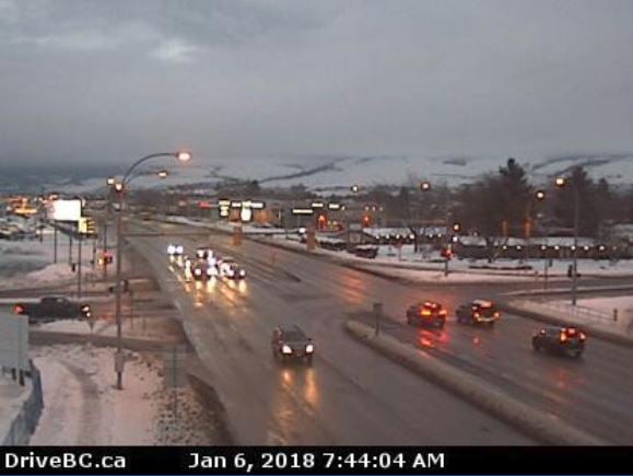 Hwy 97 at Hwy 33 in Kelowna, looking North on Hwy 97.