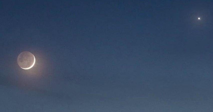 PHOTOS: The Crescent Moon and Venus looked captivating in last night's sky