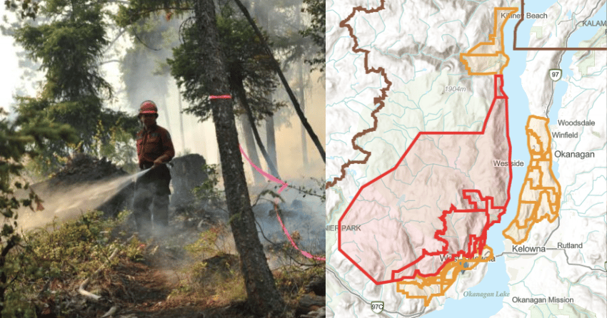 More properties placed under evacuation alert for McDougall Creek wildfire