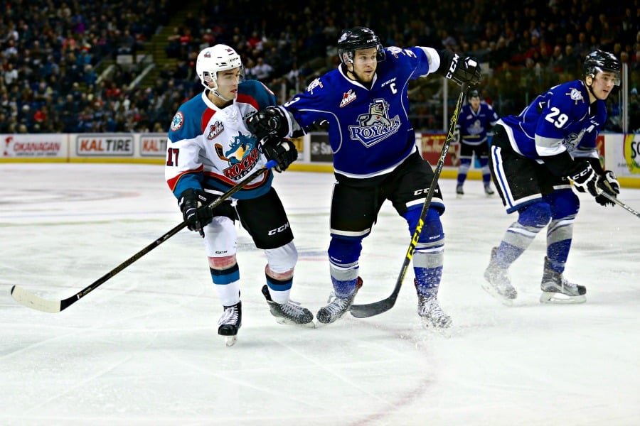 <who>Photo Credit: KelownaNow</who>The Rockets maintained a strong hold on the Royals throughout the entire game.