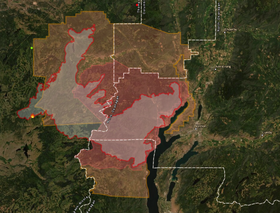 <who> Photo credit: BCWS </who> The fire's latest perimeter.