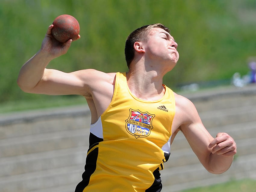 <who>Photo Credit: Lorne White/KelownaNow </who>Nick Cornell scored 28 points for the first-place KSS senior boys at the Valley meet in Kamloops.