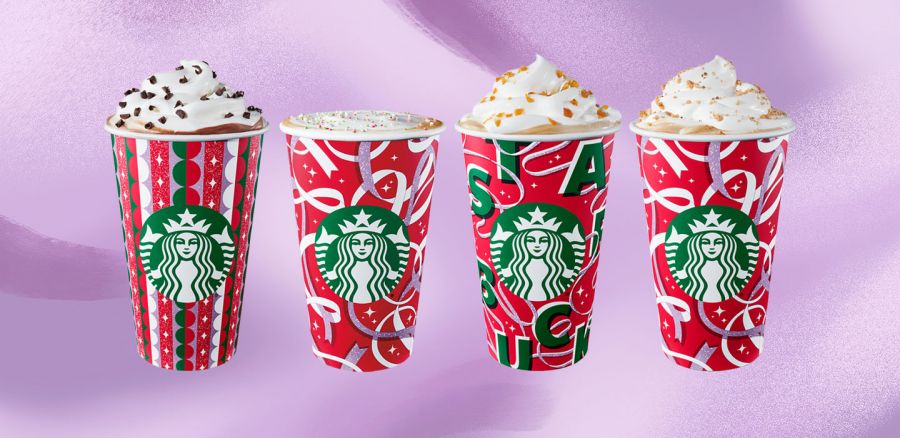 Starbucks' holiday cups and menu arrive on Thursday
