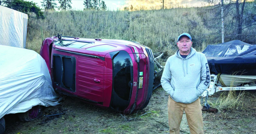Family living near Hwy 97 worried for safety as vehicles keep crashing into yard