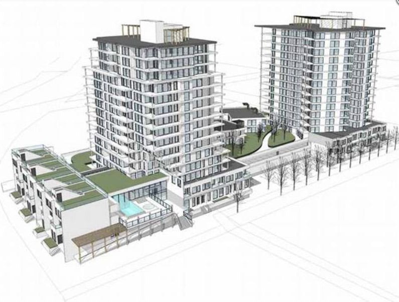 <who>Photo Credit: TerraVitta Properties, Chad Wozniak</who> Proposed towers for Ogopogo Motel site