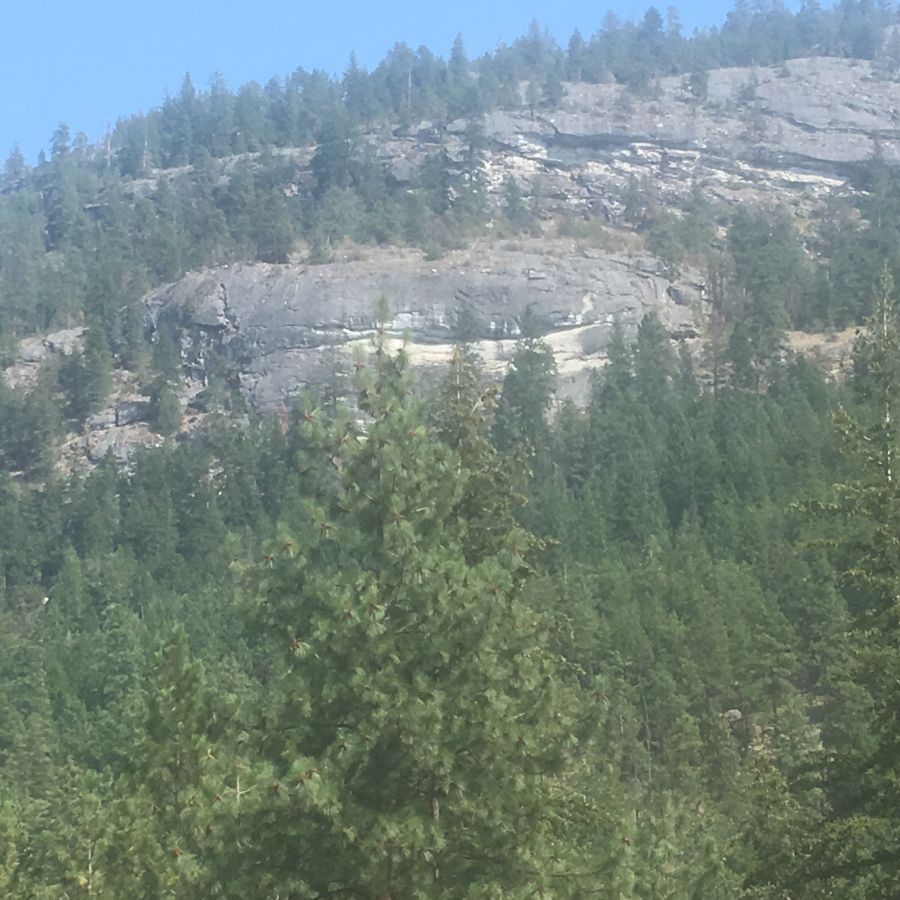 <who>Photo Credit: PentictonNow </who>There are more than 70 mountain "walls" that rock climbers can challenge inside Skaha Bluffs Provincial Park.