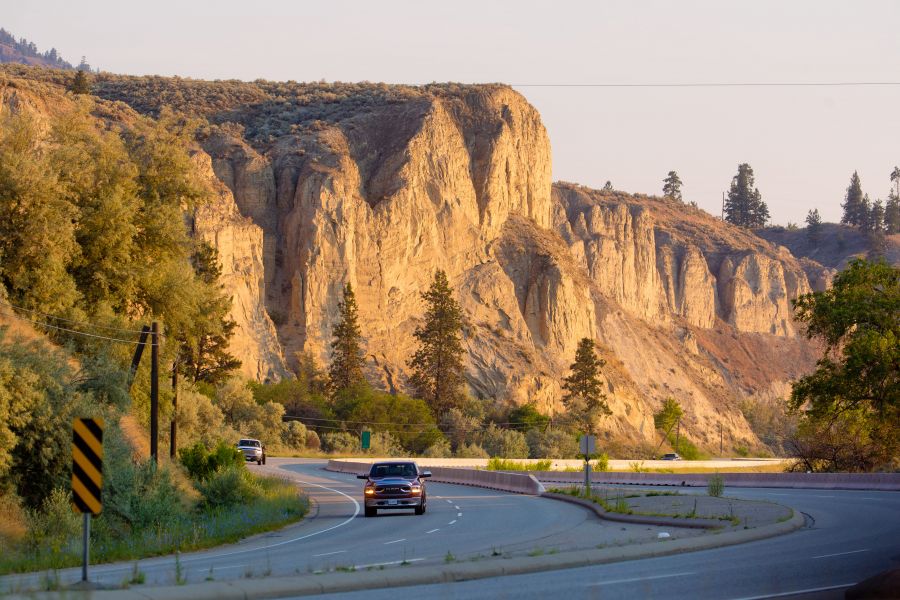 <who>Photo Credit: NowMedia</who> Penticton to Summerland route -- adjacent to southbound lanes?