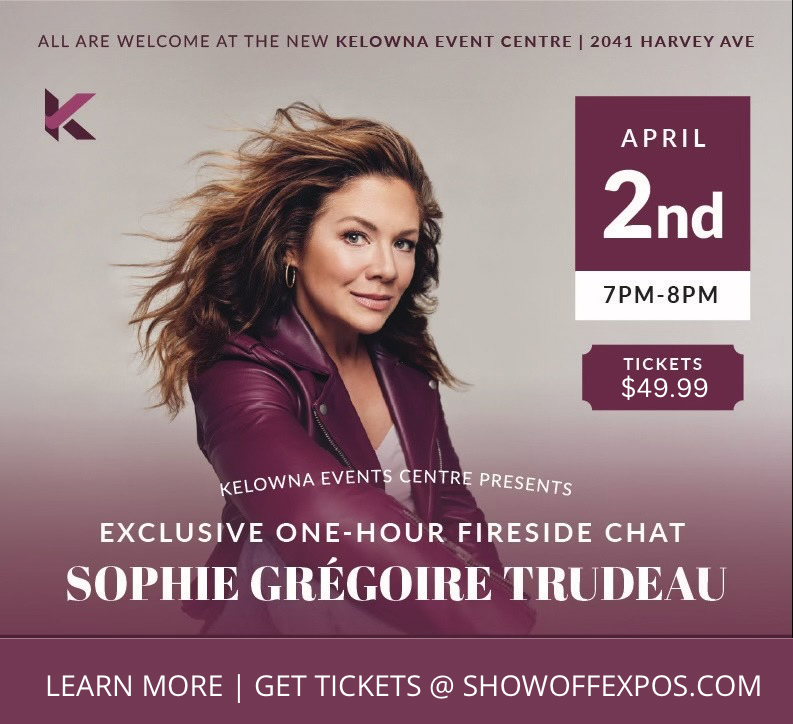 Kelowna Event Centre to feature Sophie Grégoire Trudeau at its first ...