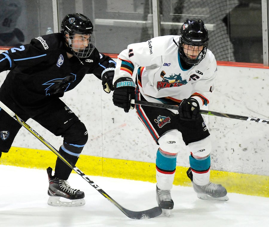 <who>Photo Credit: Lorne White/KelownaNow </who>Dylan Wightman, captain of the Rockets, is tied for the league lead with 33 points (14 goals, 19 assists).