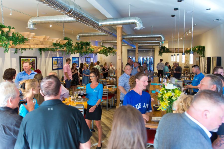 Scene from the Block 300 soft opening