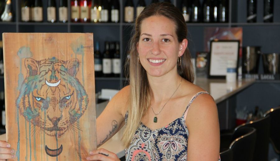 Kelowna artist Mimi Moylan is hoping to raise funds to exhibit her work in New York City.