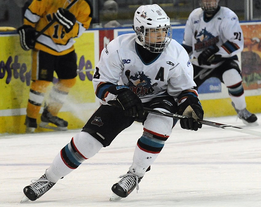 <who>Photo Credit: Lorne White/KelownaNow </who>As a 15-year-old, Jost accumulated 44 goals and 44 assists in 36 games with the Okanagan Rockets.