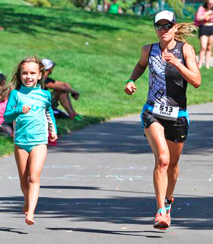 <who>Photo Credit: Contributed </who>Eight-year-old Teagan Patterson joins her mom on a portion of the run in Coeur D'Alene.