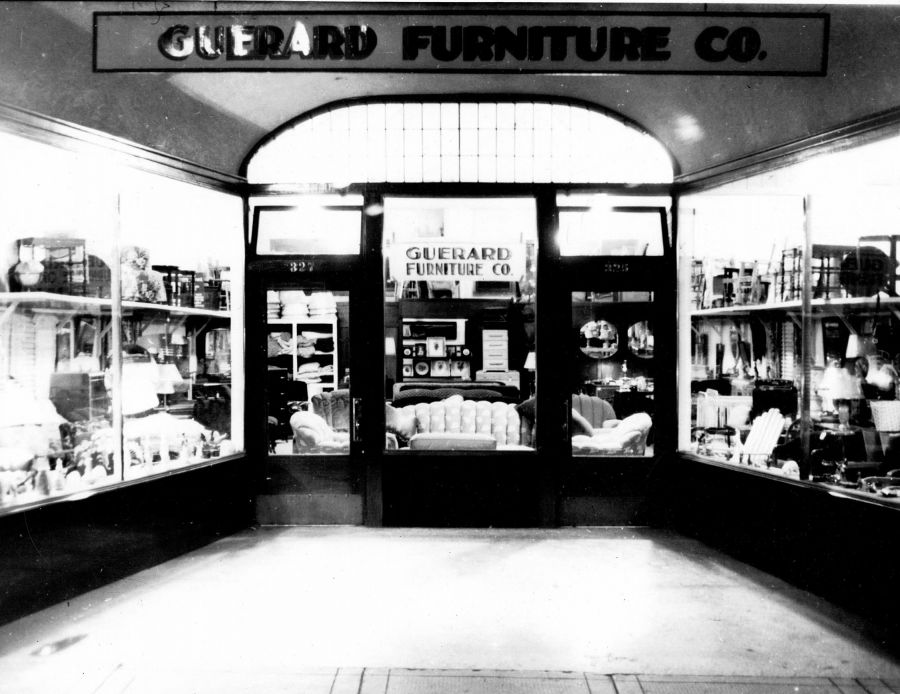 <who>Photo Credit: Guerard's Fine Furniture</who> Original storefront on Main Street in Penticton
