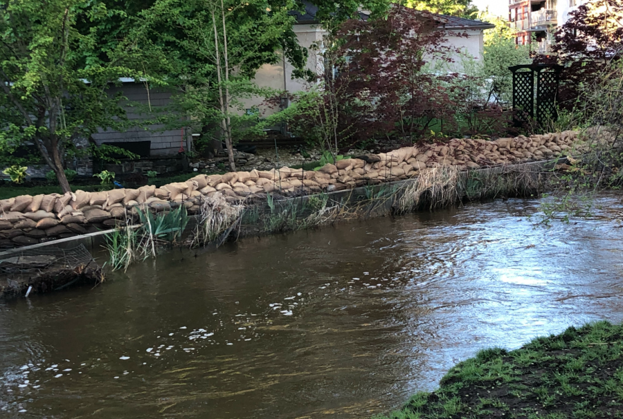 <who>Photo credit: KelownaNow</who>Mill Creek at the Buckland Avenue on May 11, 2018.