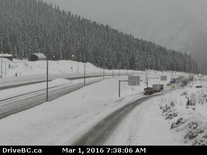 Conditions along the Coquihalla Highway Tuesday morning.
