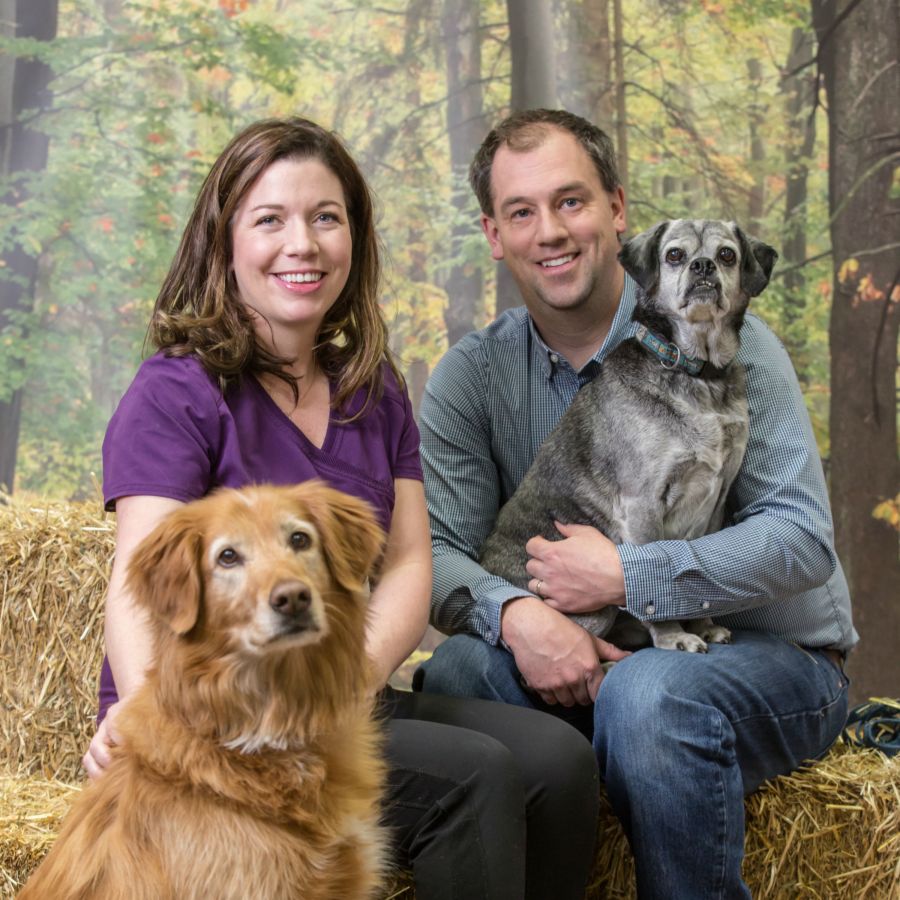 Dr. Julie Woodward, Dr. Rand Davis, Sophie and Oscar