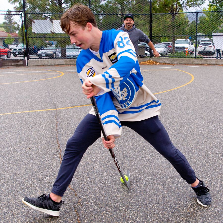 <who>Photo Credit: NowMedia</who> Street hockey trickery on display