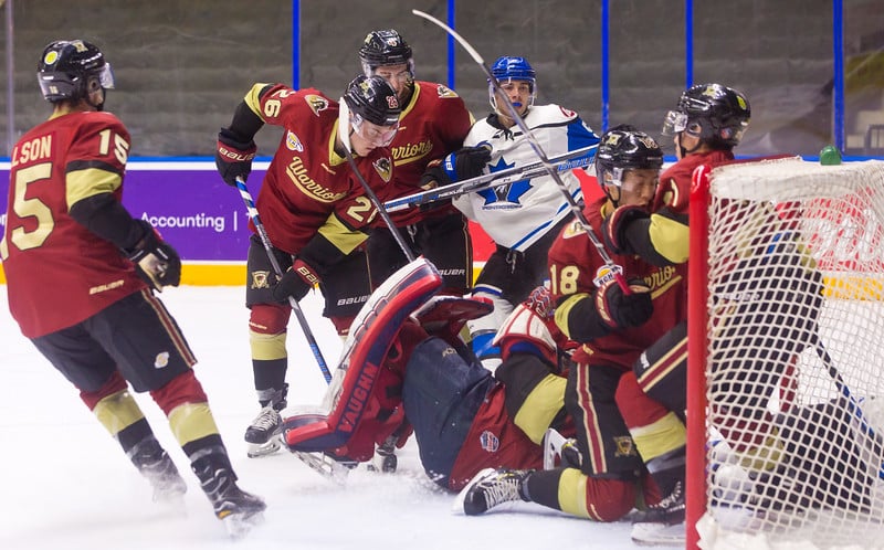 <who>Photo Credit: NowMedia </who>The Penticton Vees will begin their busiest stretch of the 2018-19 British Columbia Hockey League regular season Wednesday night in Vernon. The Vees will play three games each of the next four weeks, including home games this Friday and Saturday evening at the SOEC.