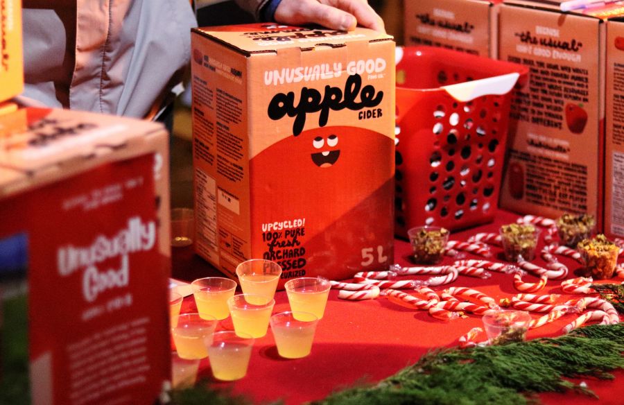 Unusually Good Food Co. apple cider.