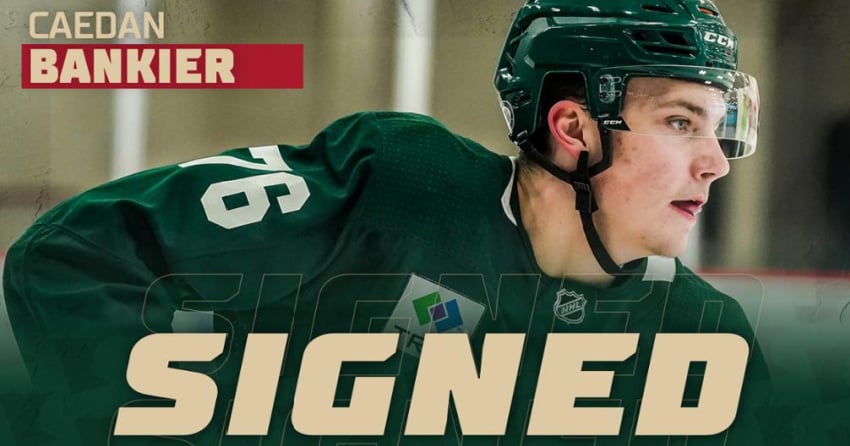 Blazers forward Caedan Bankier inks his first NHL contract