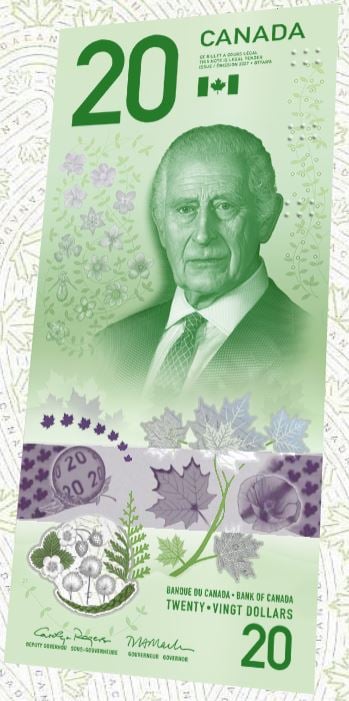 Chuck bucks: The new $20 bill has King Charles on it