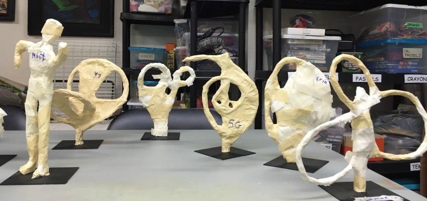 Okanagan Arts Award sculptures in progress - a collaborative project with Cool Arts Artists and previous Okanagan Arts Awards winners