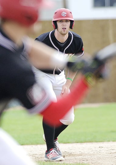 <who>Photo Credit: Lorne White/KelownaNow </who>OC's Trevor Lofstrom tied for second in the CCBC with five home<br> runs. He finished with 26 RBI.