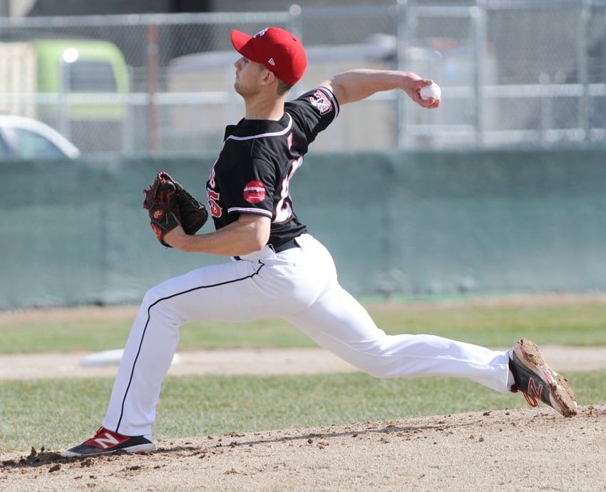 <who>Photo Credit: Lorne White/KelownaNow </who>Zac Yandeau allowed only two earned runs during his six-inning performance.