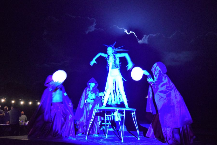 </who>The moon goddess performance at the Full Moon Celebration at the Conrad Tulum Resort.