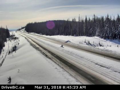 Pennask summit, Hwy 97C, 74 km west of Kelowna, looking east.