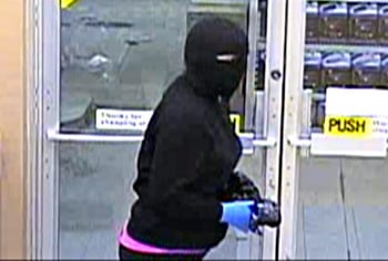 <who> Photo Credit: Prince George RCMP </who> Surveillance image of the female suspect.