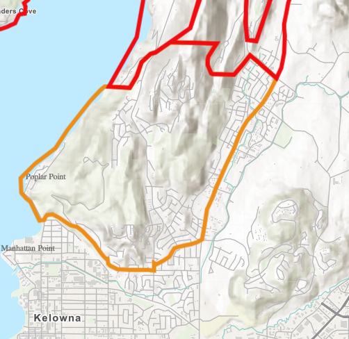 <who> Central Okanagan Emergency Operations map