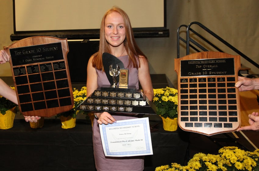 <who>Photo Credit: Contributed </who>McKinney was a multi-award winner at KSS in her Grade 10 year.