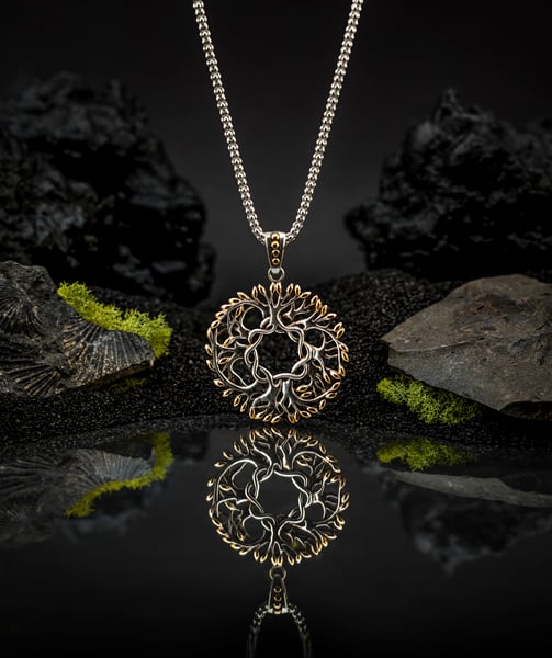 The Tree of Life pendant from Keith Jack boasts a Celtic-style design and represents a powerful symbol of strength and wisdom.