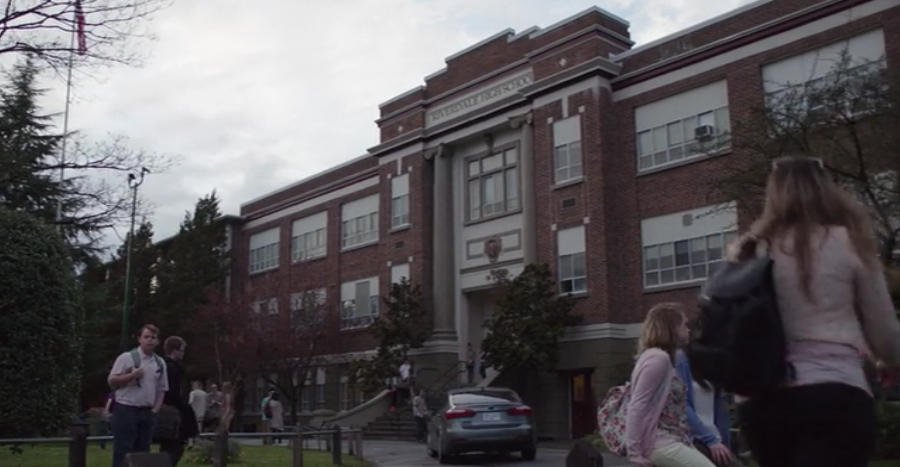 Lord Byng Secondary School in Vancouver doubles as the facade for Riverdale High School.