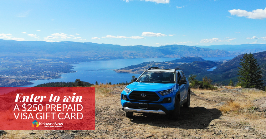 Going Out of Office with Kelowna Toyota to the top of Blue Grouse Mountain in a RAV4