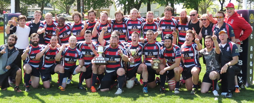 <who>Photo Credit: Dennis Eden </who>The Kelowna Crows defended their B.C. Rugby Union Division 3A championship with a 40-22 win over Westshore RFC in Victoria on the weekend. Members of the team are Wes Black, Richard Brewer, Jon Boti, Rhys Evans, Fungai Kusikwenyu, Ryan McAvena, Danny Illichmann, Jed Anderson, Ryan Goodhew, Barak Pauls, Jeff Lohse, Rich Schouten, Daniel Blasco, Sam Billingsley, Davey Pauls, James Caravan, Steven Nelson, Bryce Stirling, Jared Curry, Aaron Sangster, Carlin Marshall and Caleb Campbell. The coaches are Chuck Bullock and Barry Ebl, while Nick Kober and Mick Donaldson are the managers.
