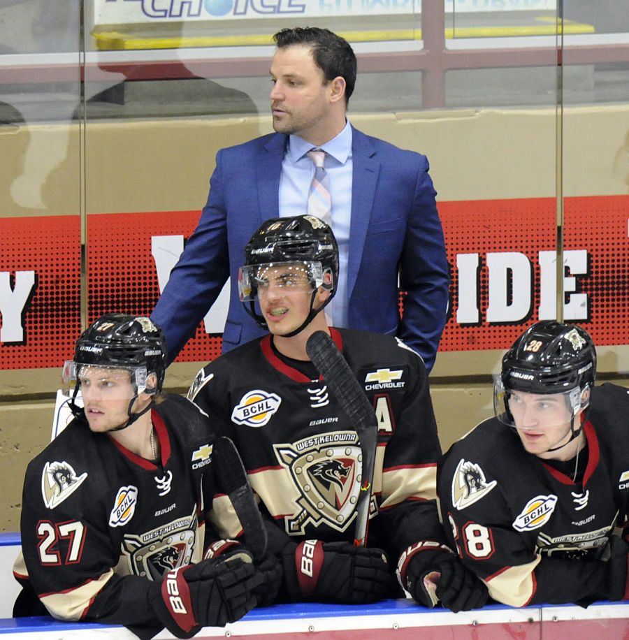 Interim head coach Simon Ferguson made his BCHL debut behind the Warriors' bench on Friday.