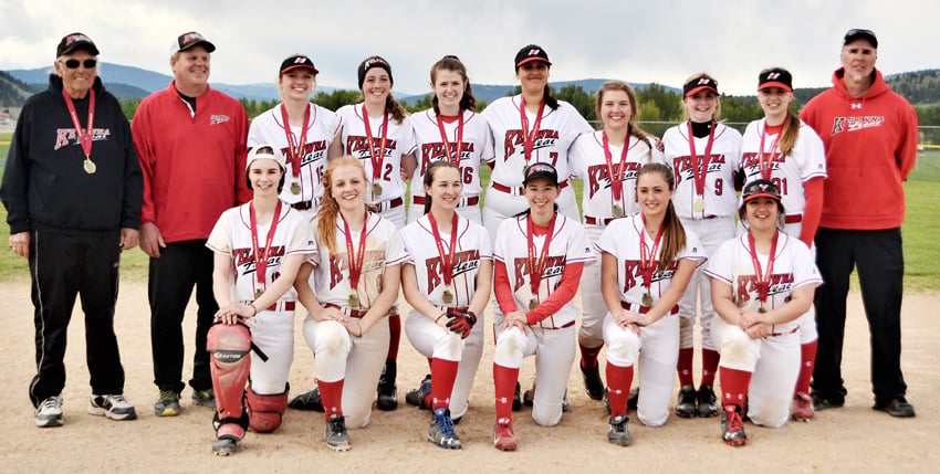 <who>Photo Credit: Lorne White/KelownaNow </who>The Kelowna Heat won five of six games en route to a Kelowna Spring Sizzle U18B tournament win at Kiwanis High Noon Park on the weekend. Members of the championship team are, from left, front: Racquel Bennett, Katie Huston, Ali Giesbrecht, Taylor Callow, Danya Truscott-Plitt and Dani Knopf. Back: Nelson Hughes (coach), Ron Huston (coach), Brea McCormack, Marlayna Martin, Emily Elsom, Emily Wright, Haley Martin, Emma Profili, Ann Marie Crandlemire and Darren Bennett (coach). 
