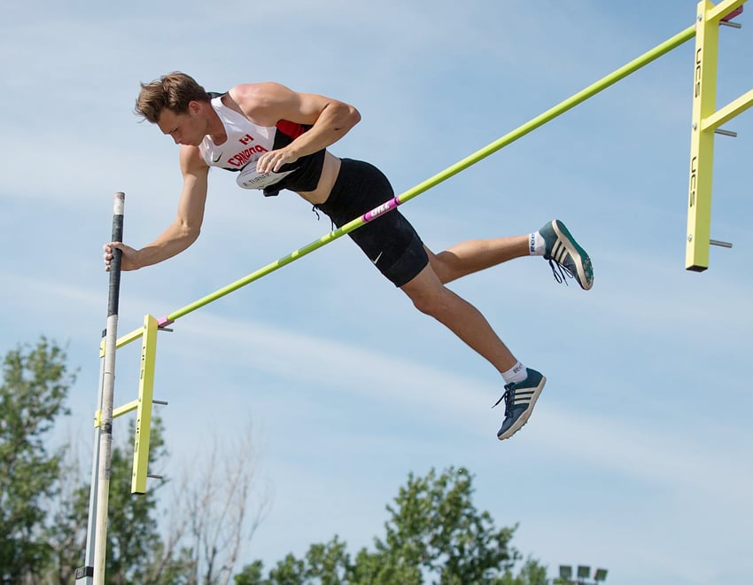 <who>Brian Rouble/Shuttered Moments </who>Among Rostam Turner's personal-bests was a 4.55-metre effort in the pole vault.