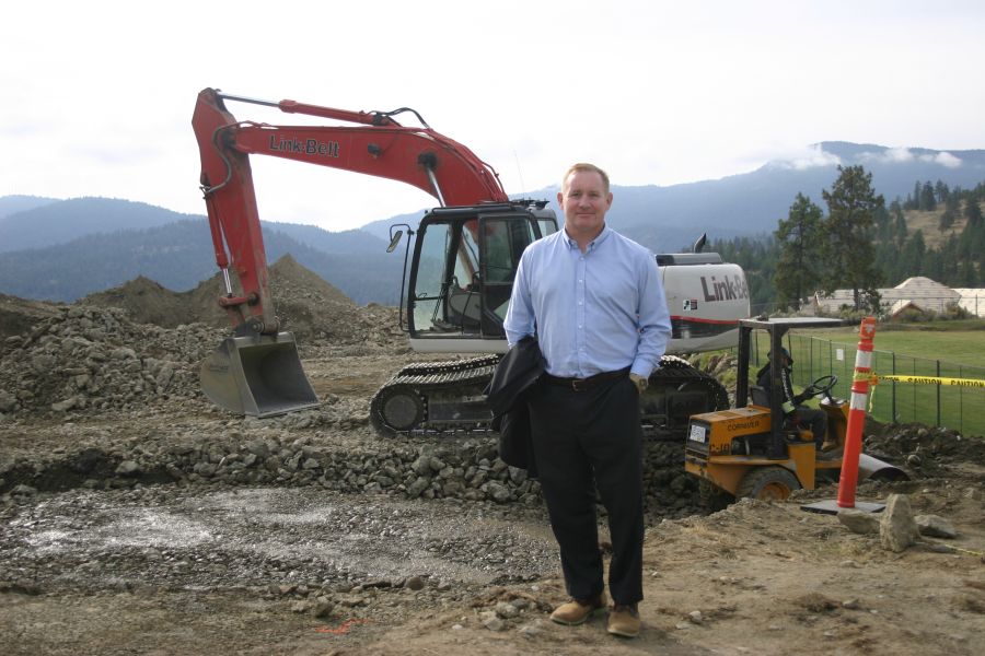 <who>Photo Credit: Contributed </who>A 100-bed dormitory to house international students and those from elsewhere in Canada is under construction at Unisus International School in Summerland. Rich McLeod, above, whose duties include overseeing the school’s facilities anticipates construction will be completed by May 2019 in time for the 2019-2020 academic year.